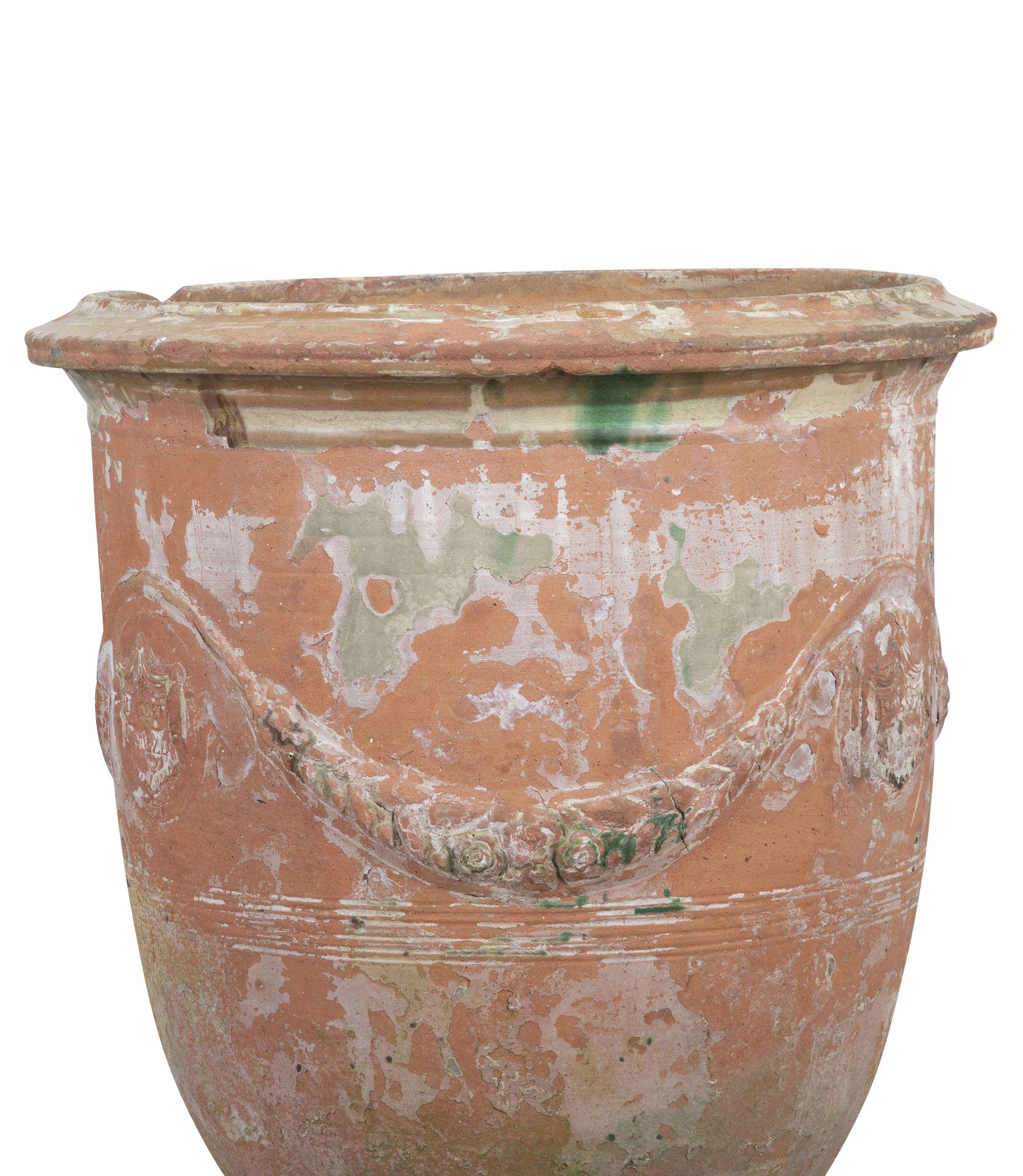 Terre cuite Vase en terre cuite d'Anduze du XIXe siècle en vente