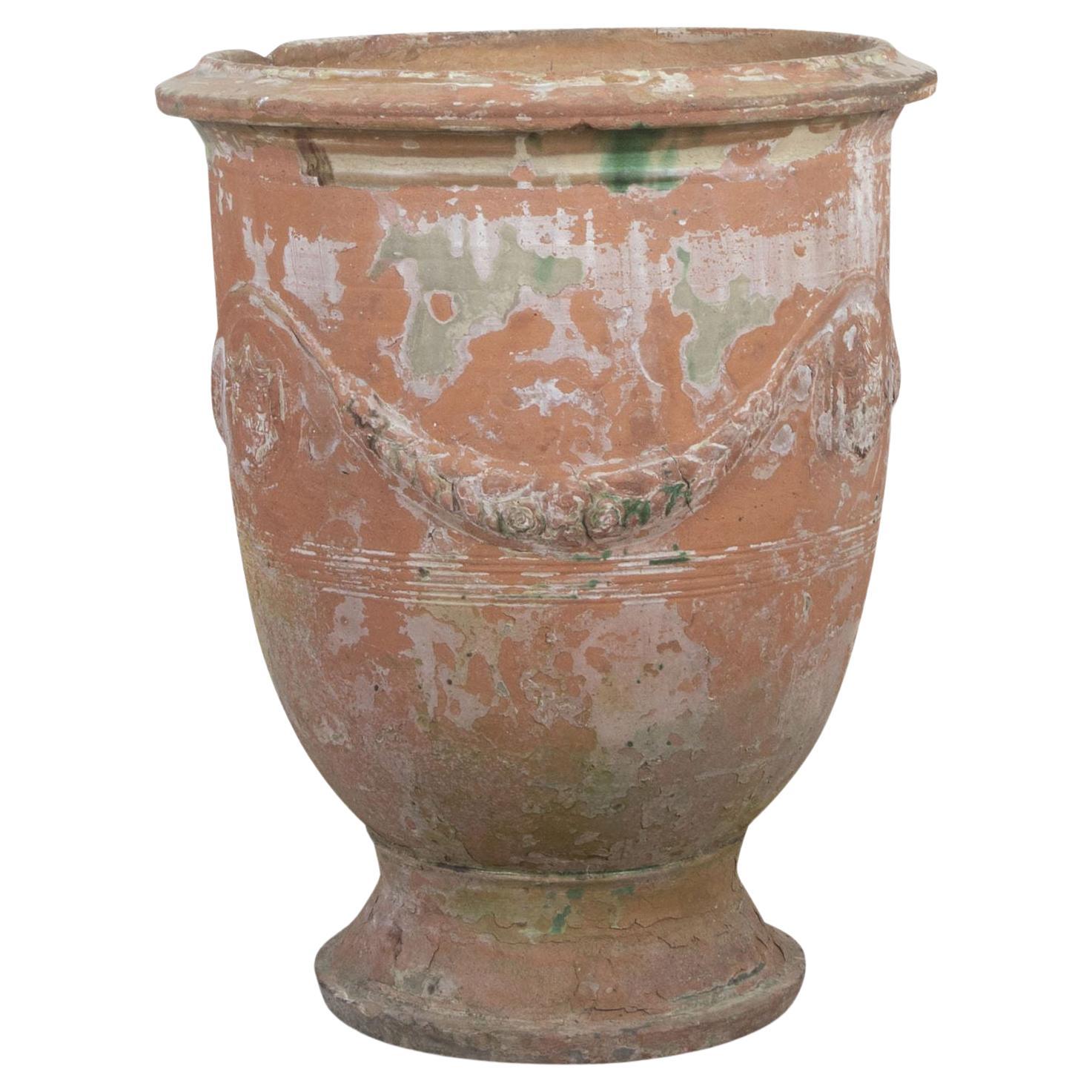 Vase en terre cuite d'Anduze du XIXe siècle
