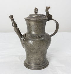 19th Century French Angel Pewter Pitcher Center Piece Italian Renaissance Style