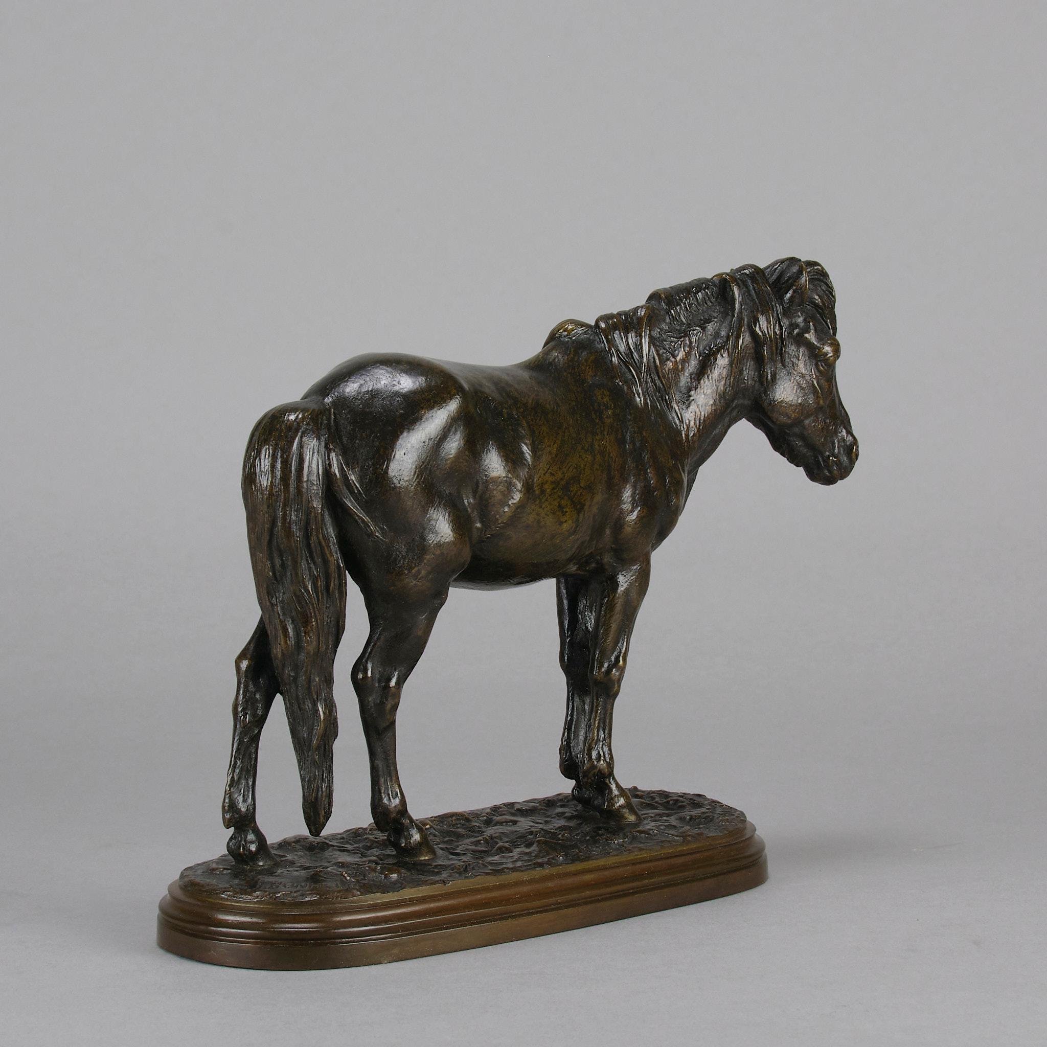 Bronze animalier français du 19ème siècle intitulé « Poney debout » par Isidore Bonheur 4