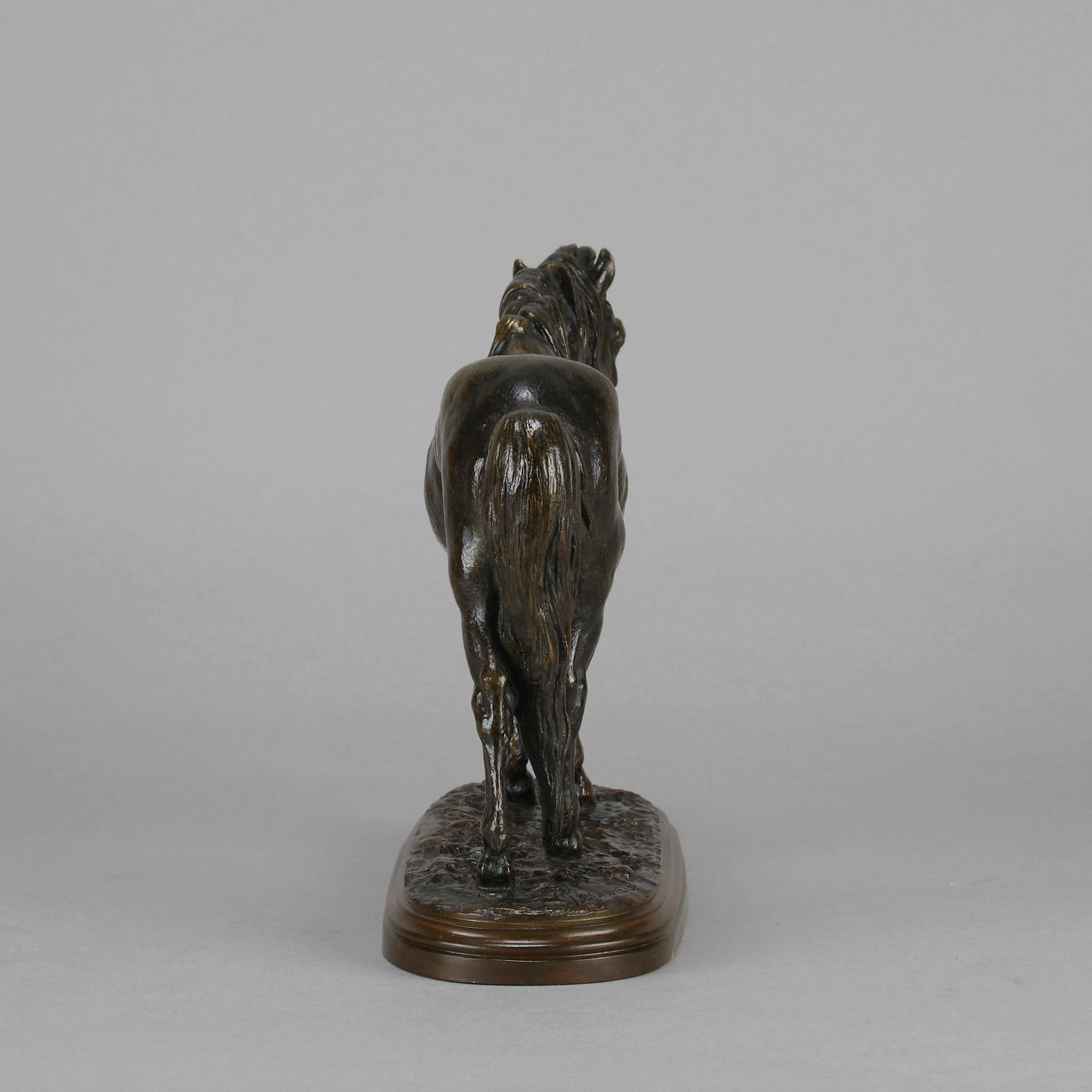 Bronze animalier français du 19ème siècle intitulé « Poney debout » par Isidore Bonheur 3