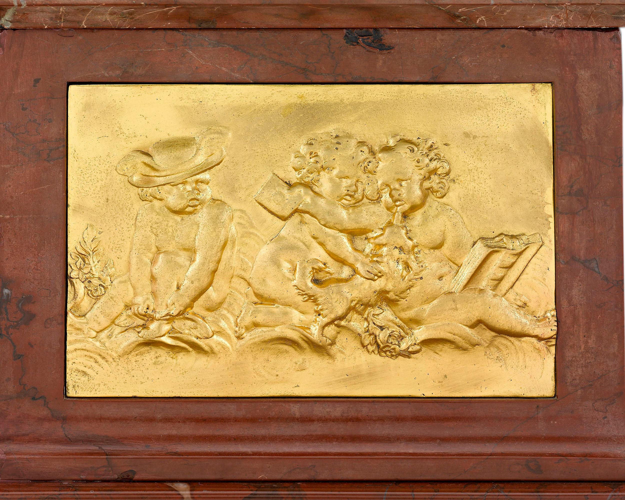 französische Ringzifferblattuhr aus dem 19 (Bronze)