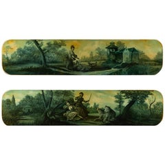 19th Century French Anonymous Pair of Landscape Oil on Canvas Paintings