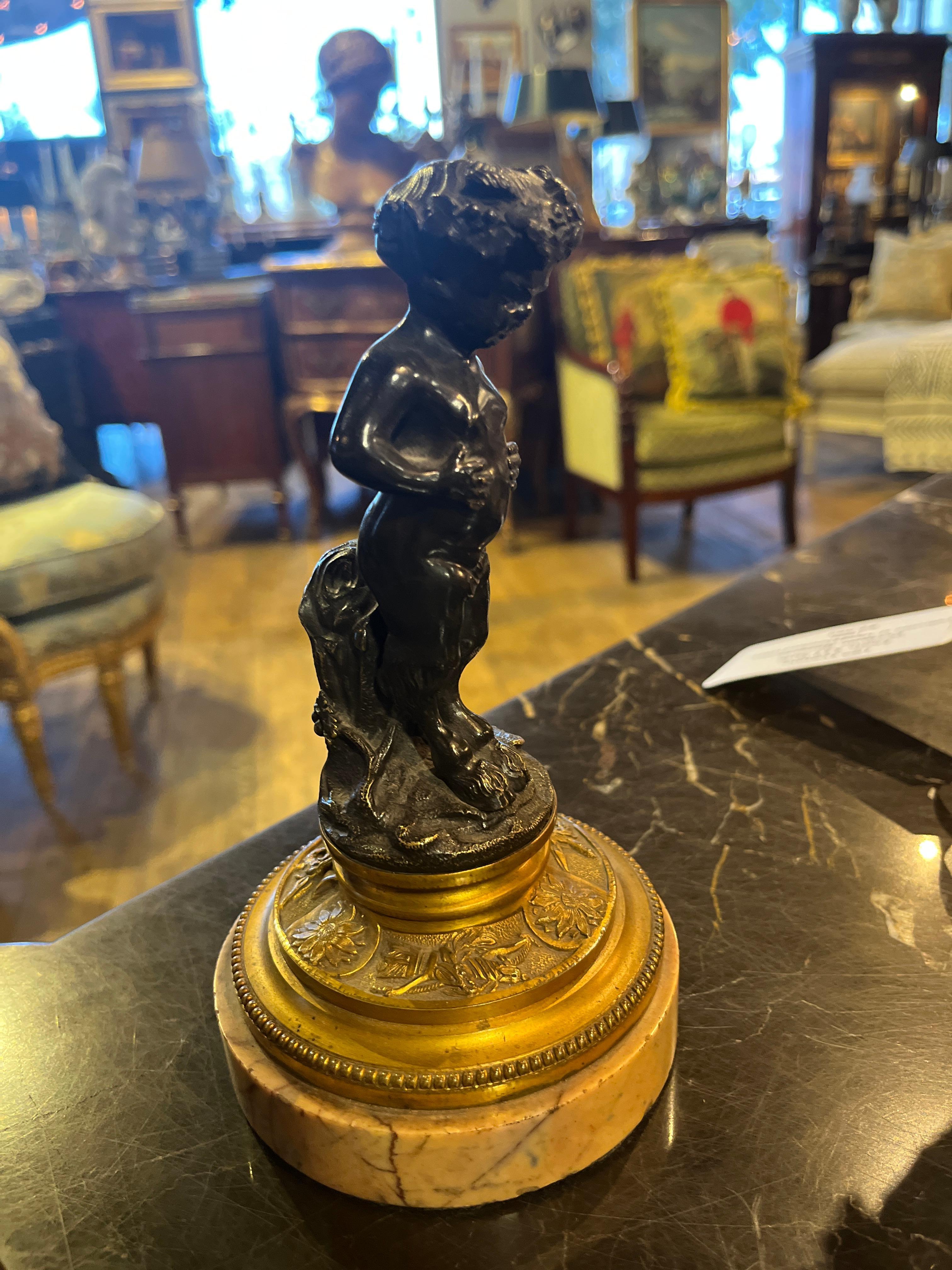 Louis XVI 19th Century French Antique Bronze Satyr en vente