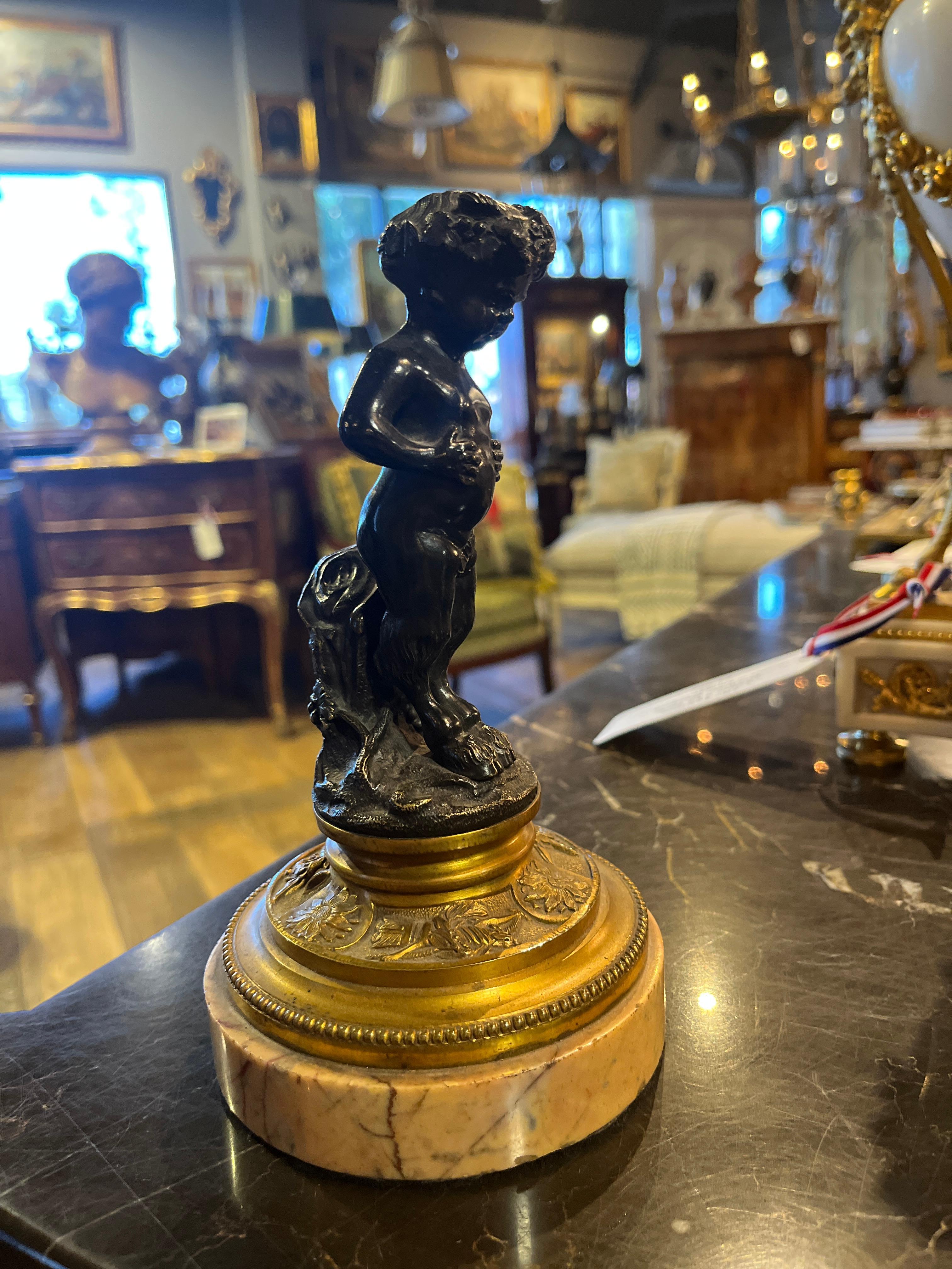 XIXe siècle 19th Century French Antique Bronze Satyr en vente