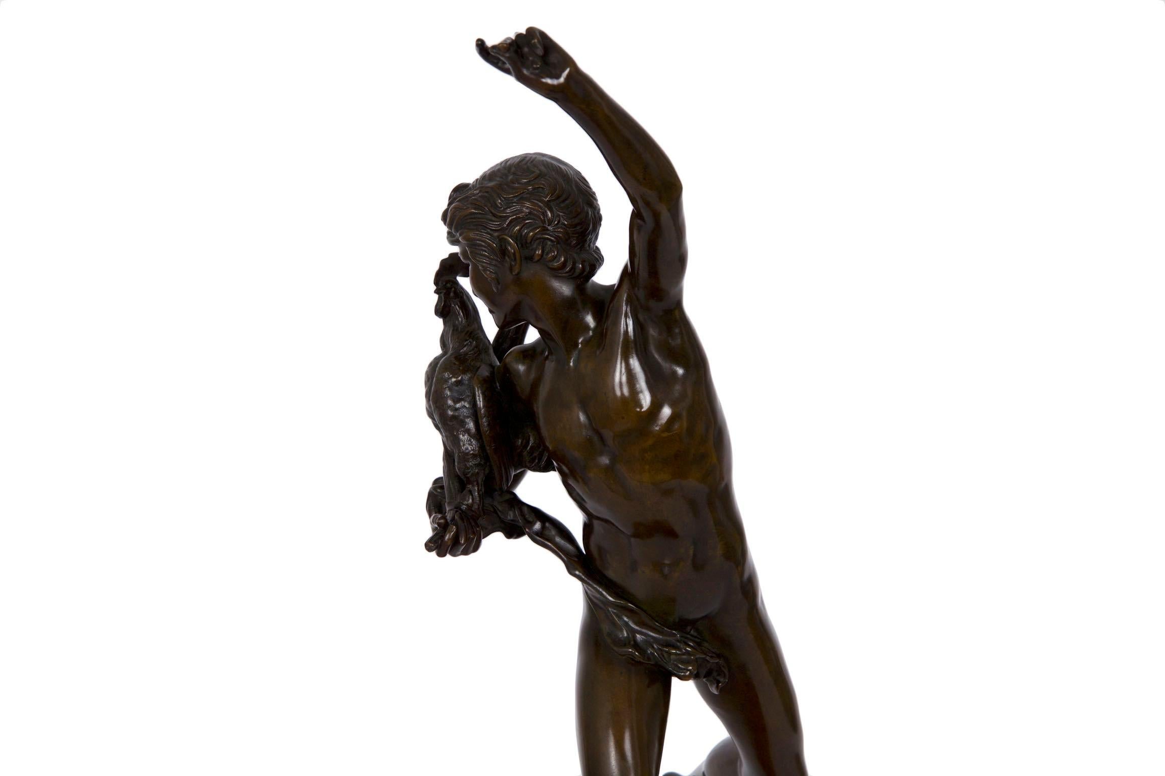 19th Century French Antique Bronze Sculpture by Alexandre Falguiere & Thiebaut 6