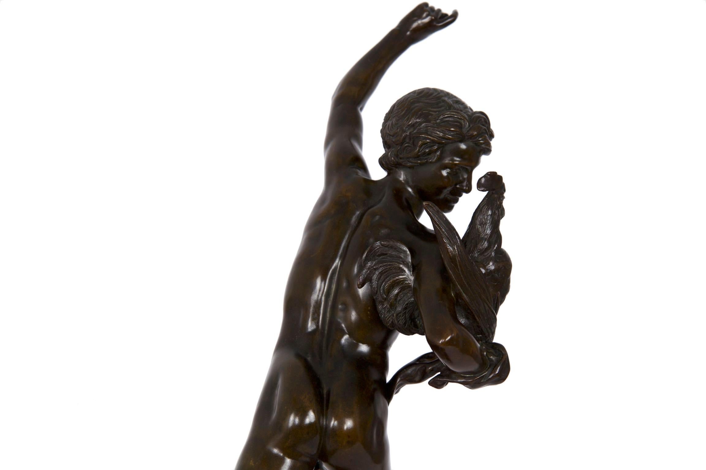 19th Century French Antique Bronze Sculpture by Alexandre Falguiere & Thiebaut 12