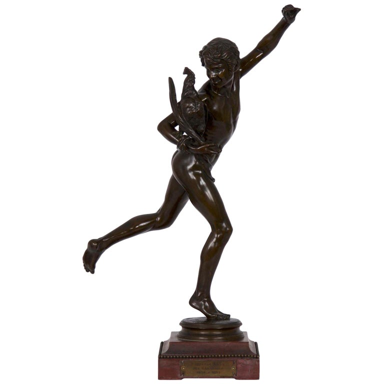 19th Century French Antique Bronze Sculpture by Alexandre Falguiere and
