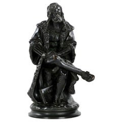 19th Century French Antique Bronze Sculpture of Albrecht Durer by Carrier-Belleu