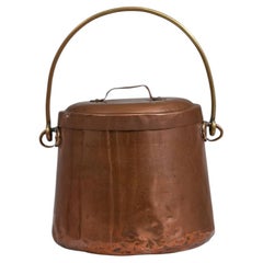 19th Century French Antique Copper Serving Bowl for Functional Use