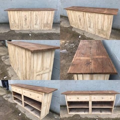 19th Century French Antique Cupboard/Counter, Double-Sided, Rare, Original