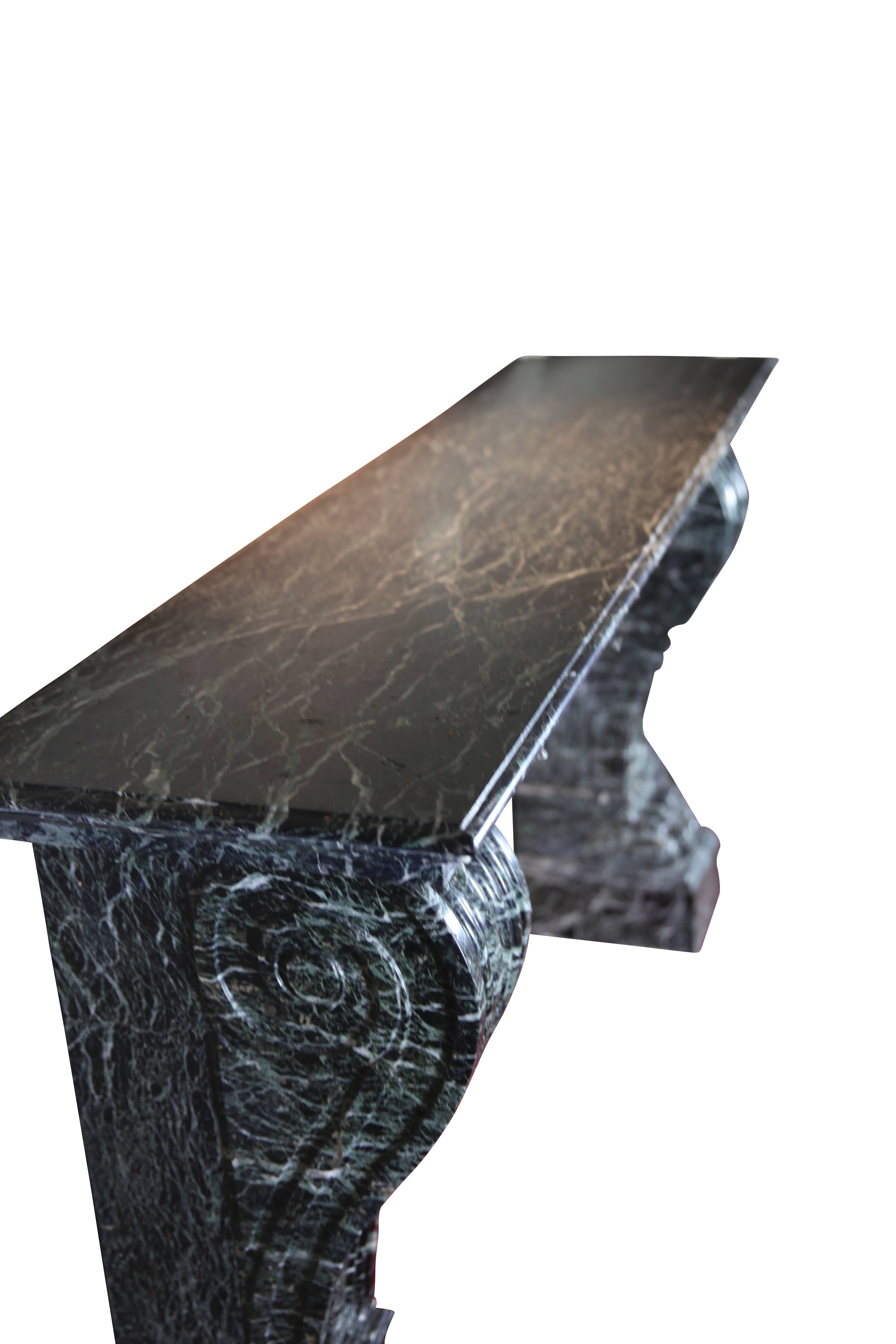 19th Century French Antique Green Marble Wall Table-Console For Sale 1