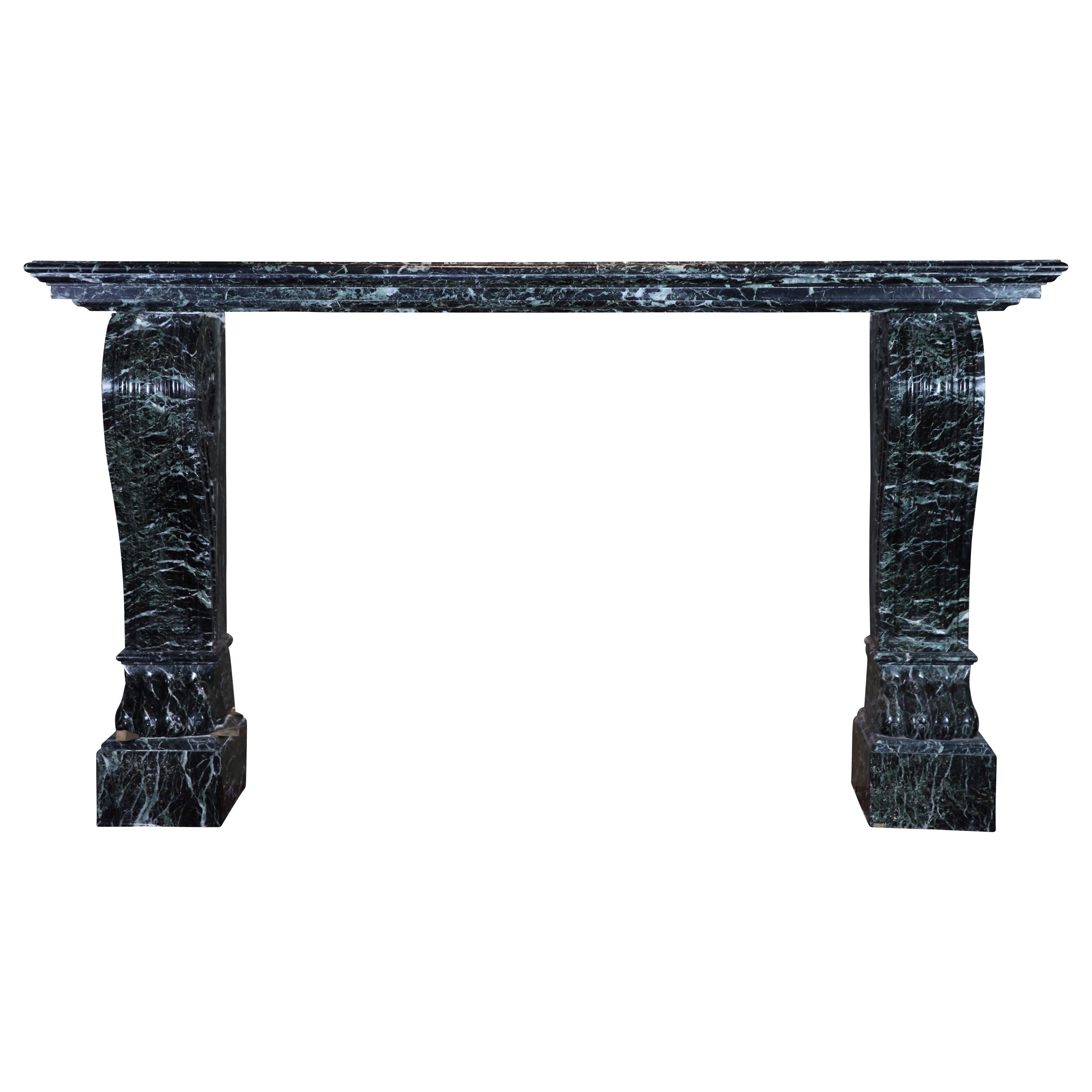 Tavolo-Console da parete in marmo verde antico francese del XIX secolo in vendita