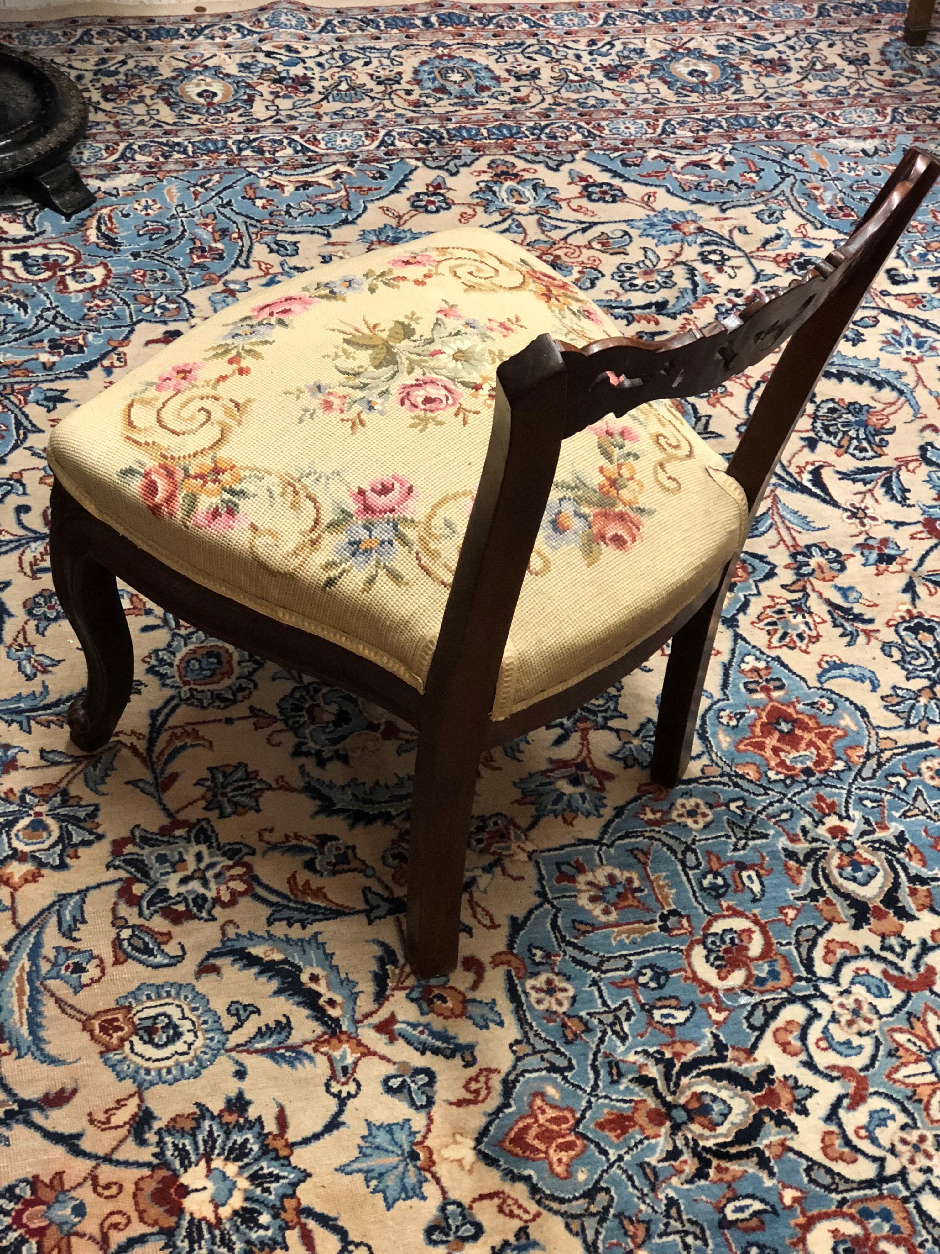 antique low back chair