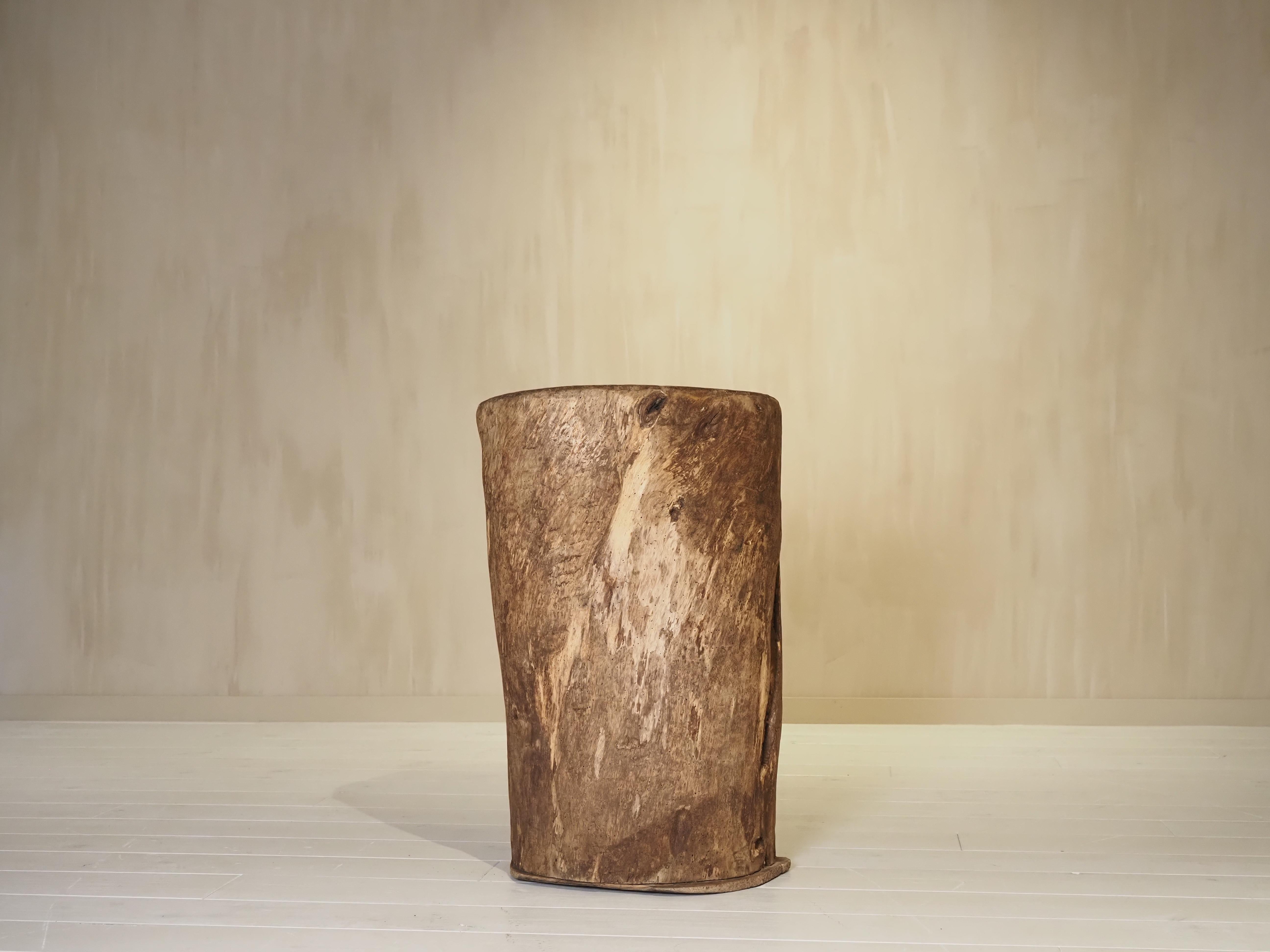 French Provincial 19th Century, French antique hollowed tree trunk wooden planter For Sale
