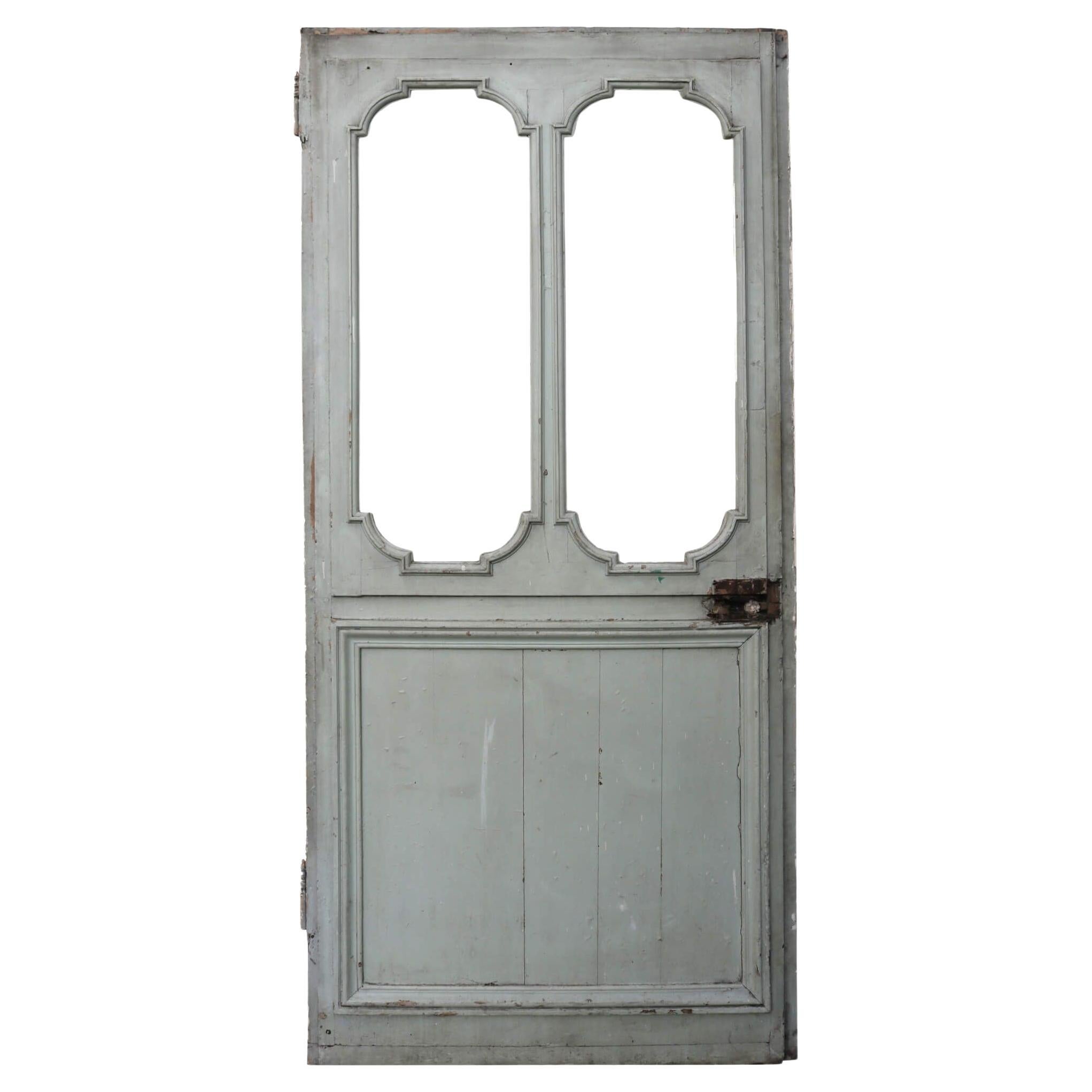 19th Century French Antique Interior Door for Glazing For Sale