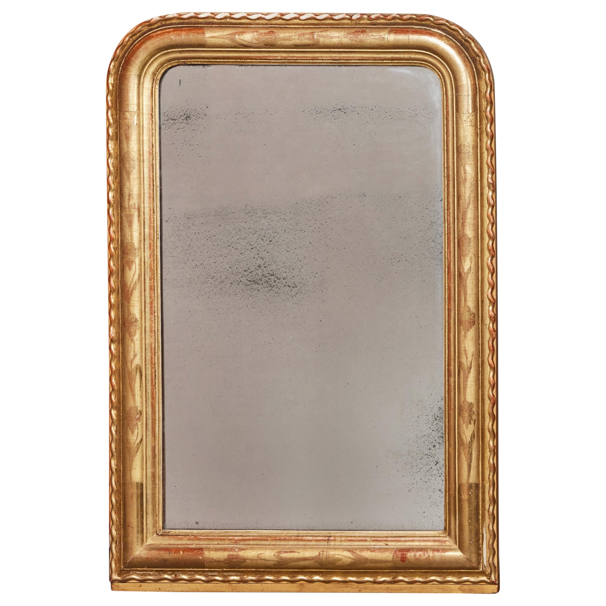 19th Century French Antique Large Gilt Mirror from Pierre Deux