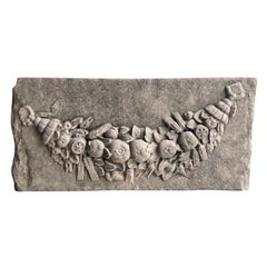 Relieve en piedra caliza antigua francesa del siglo XIX - Panel decorativo de pared único