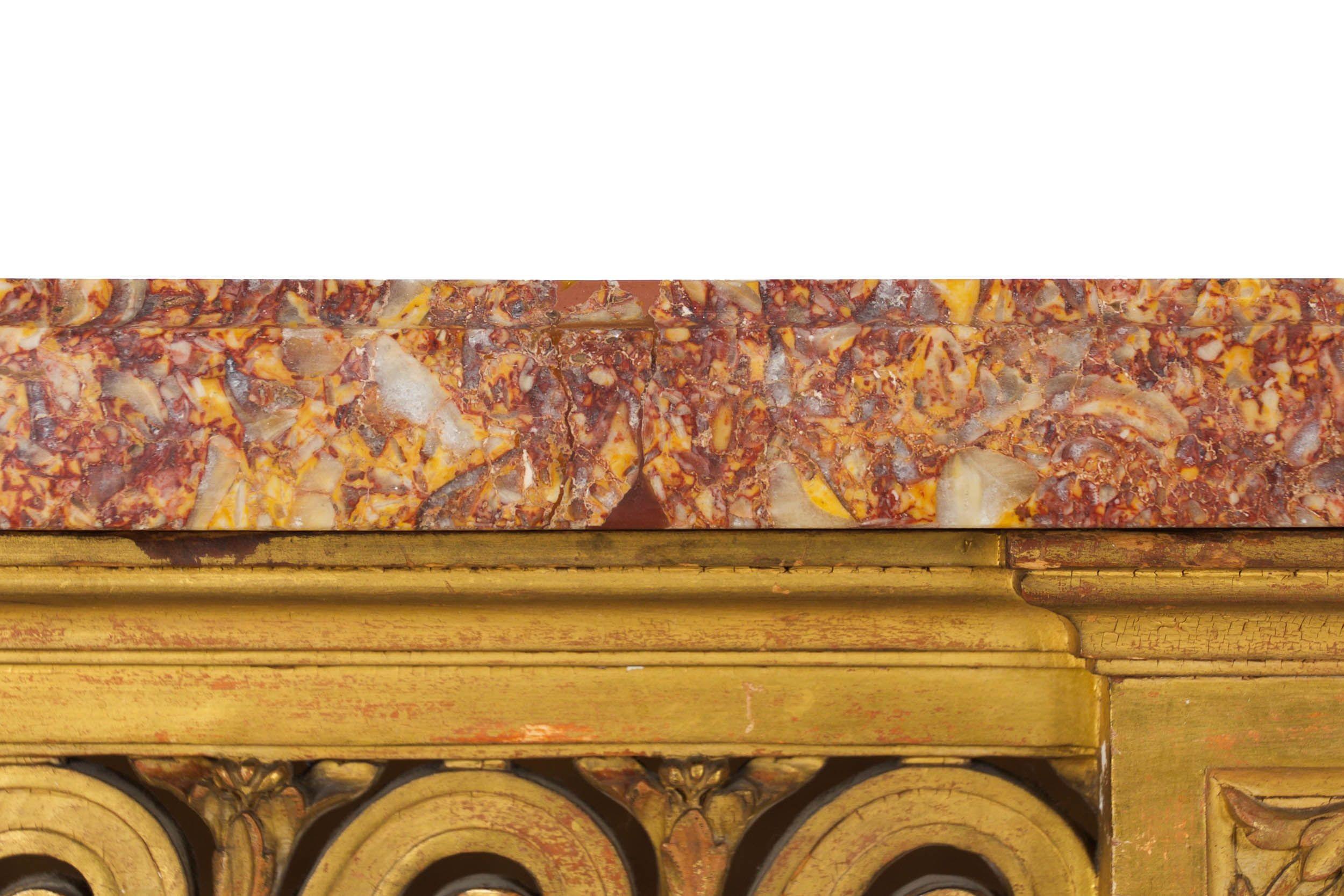 Französischer antiker Pfeilertisch aus vergoldetem Holz im Louis-XVI.-Stil des 19. Jahrhunderts im Angebot 13