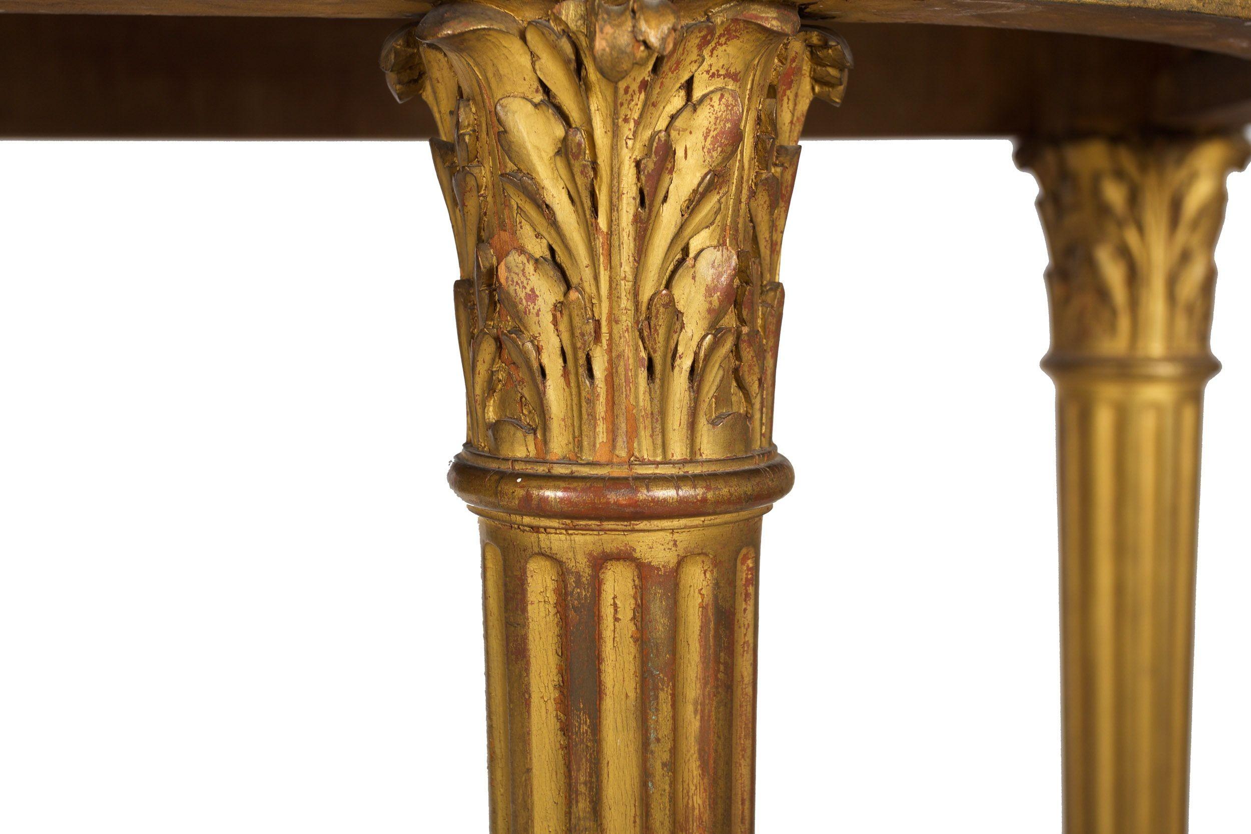 Französischer antiker Pfeilertisch aus vergoldetem Holz im Louis-XVI.-Stil des 19. Jahrhunderts im Angebot 14