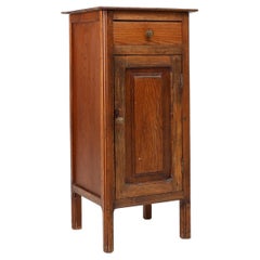 Comodino antico francese del XIX secolo in legno di pino massiccio