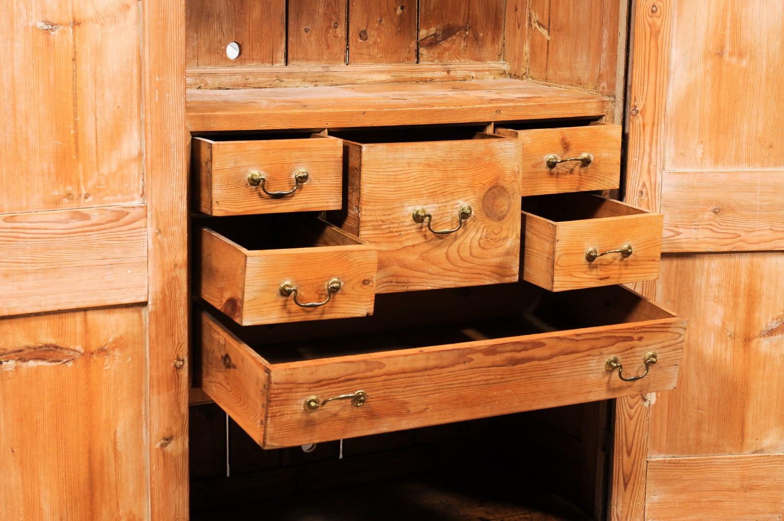 19th Century French Antique Pine Armoire For Sale 9