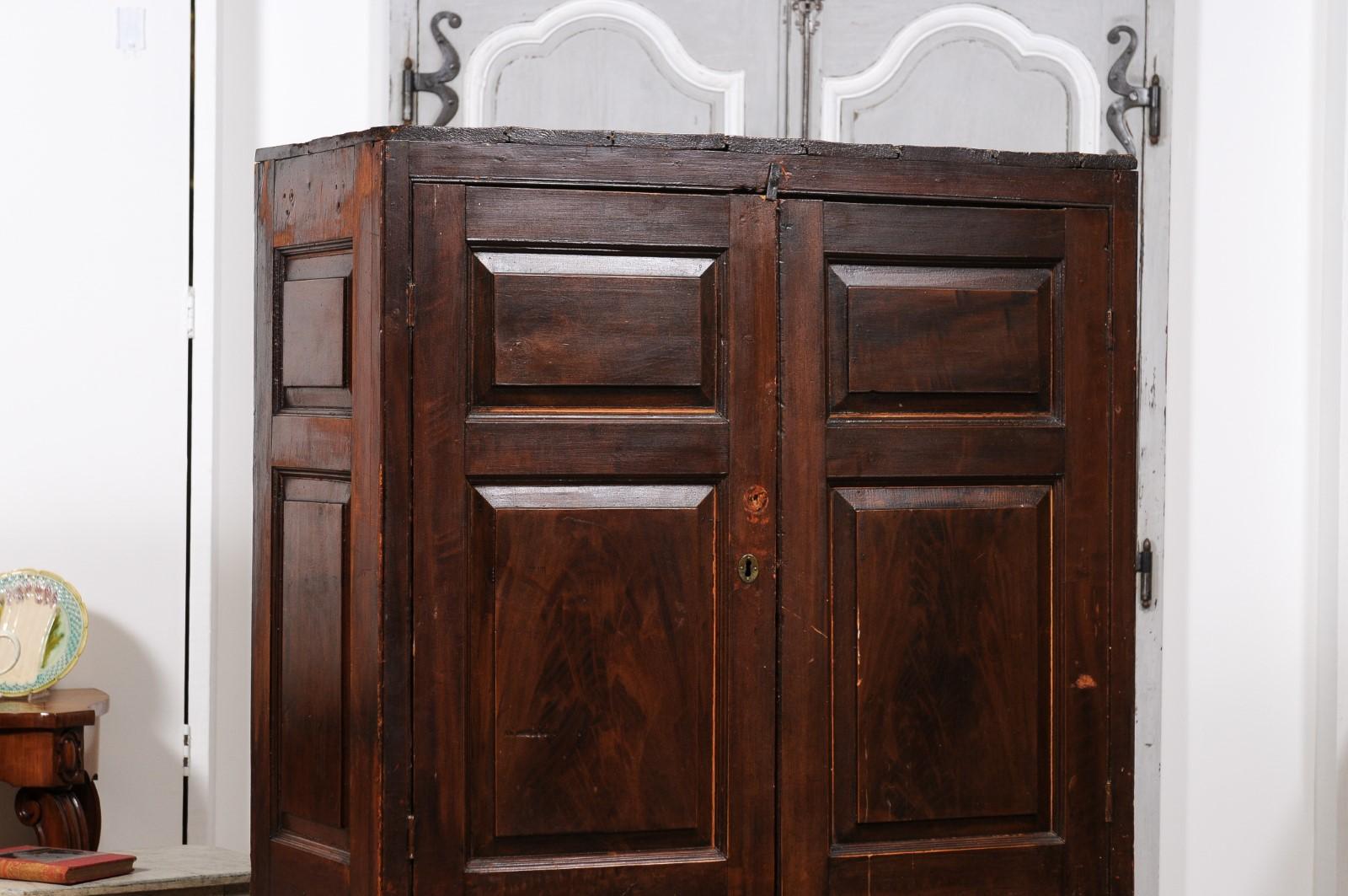 19th Century French Antique Pine Armoire For Sale 1