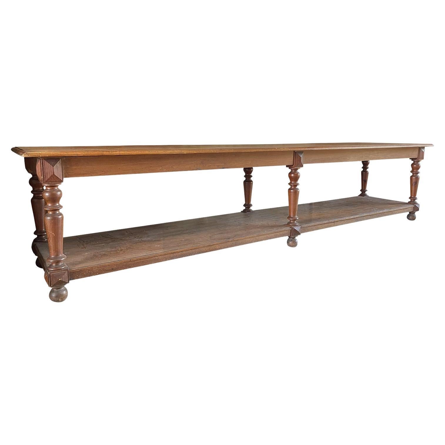 19th Century French Antique Walnut Draper’s, Drapier Table, Antique Tailor Table For Sale