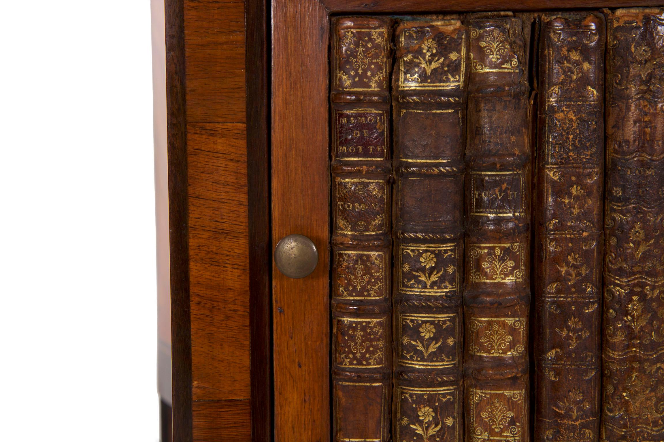 19th Century French Antique Writing Stand Accent Table with Book-Spine Door 9