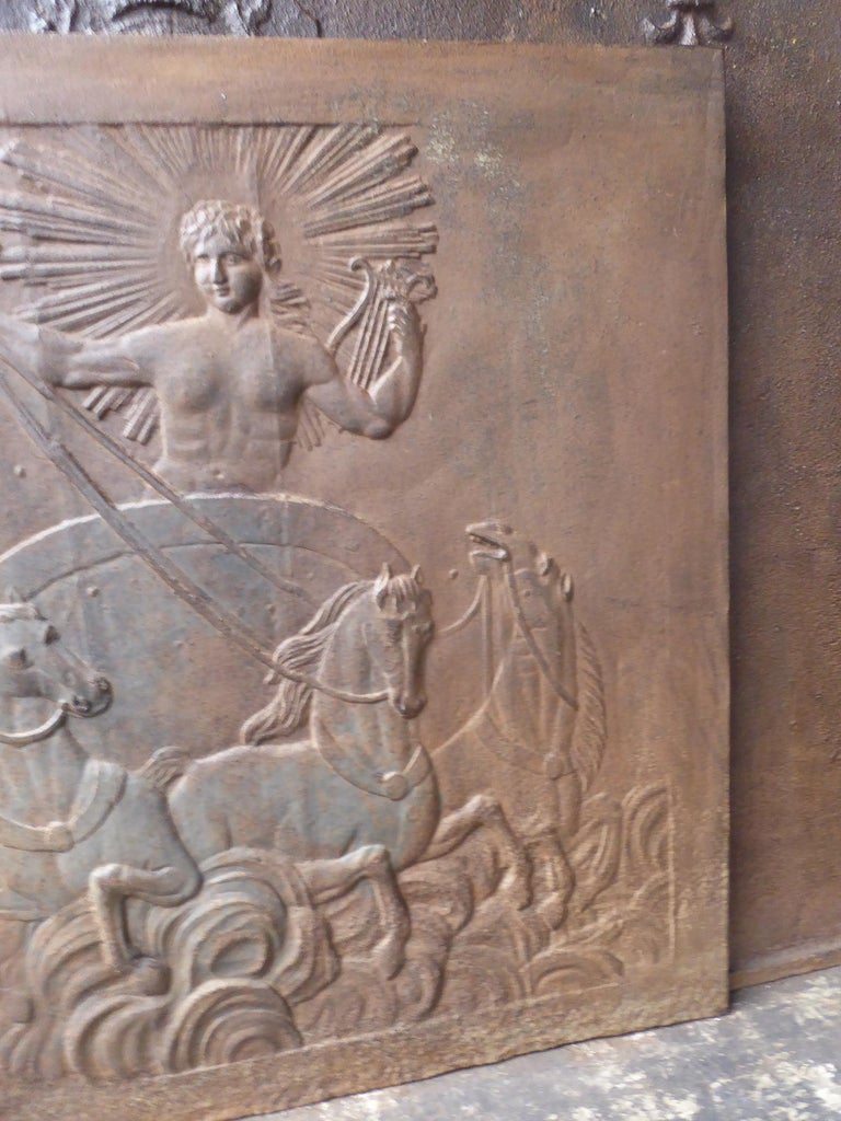 19th Century French 'Apollo with Horses' Fireback at 1stDibs