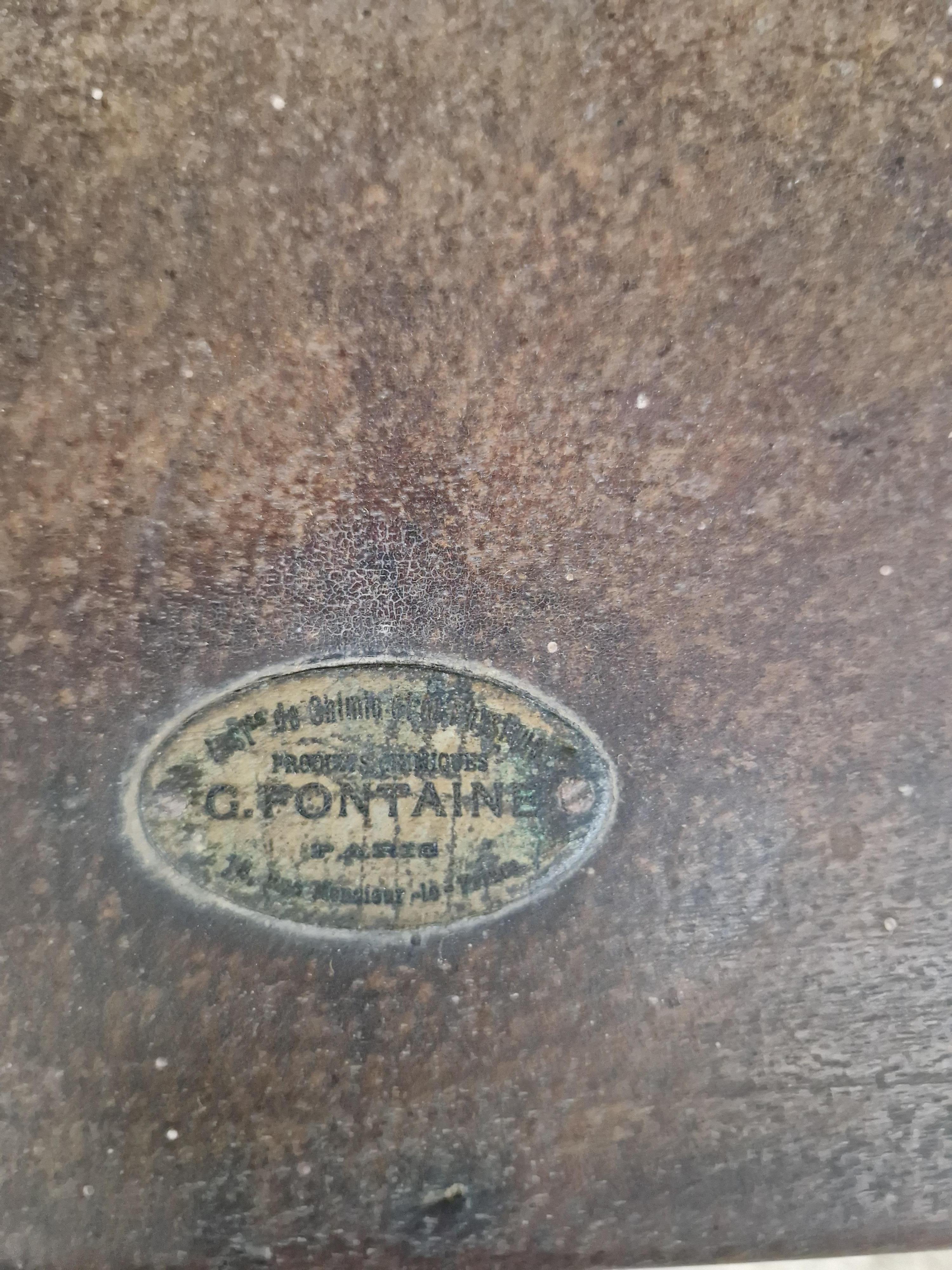 19th Century French Apothecary Box Stamped G Fontaine In Good Condition For Sale In Buxton, GB
