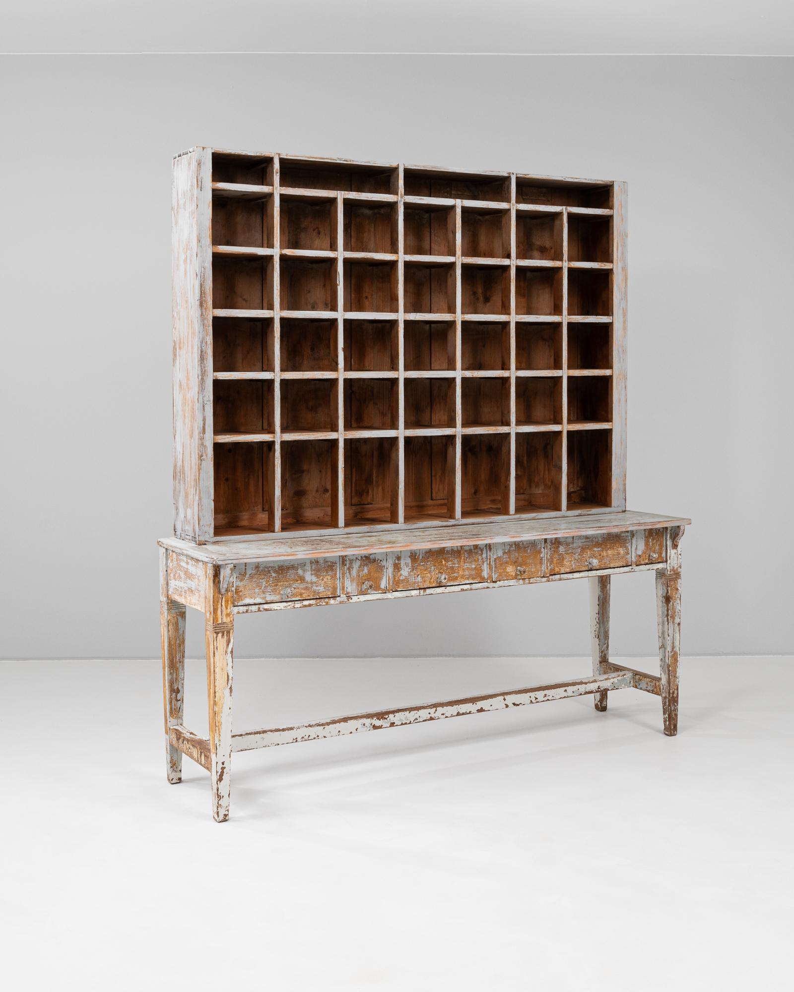 XIX secolo 19th Century French Apothecary Cabinet in vendita