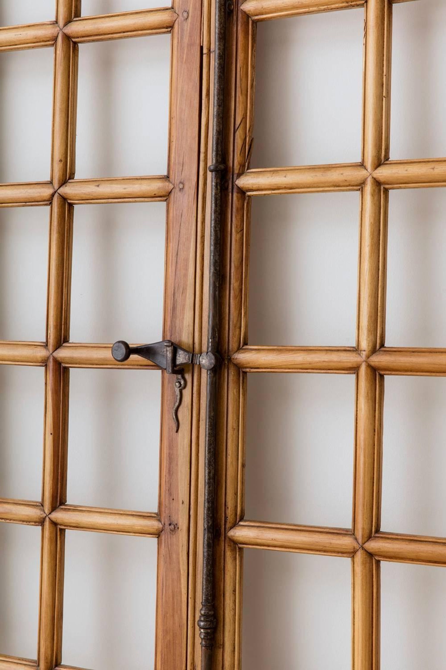 19th Century French Arched Double Doors Windows In Louis Xv