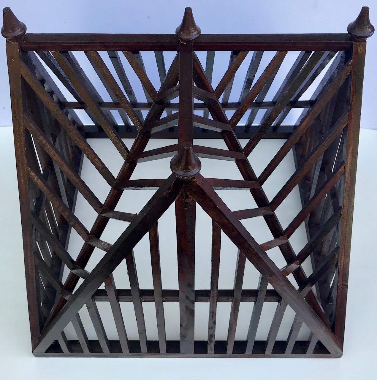 European 19th Century French Architectural Wood Roof Model
