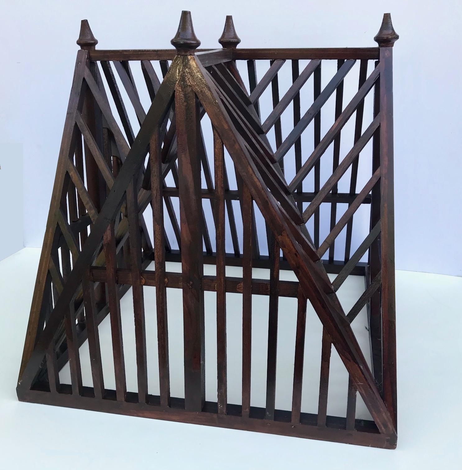 19th Century French Architectural Wood Roof Model In Good Condition In Vero Beach, FL