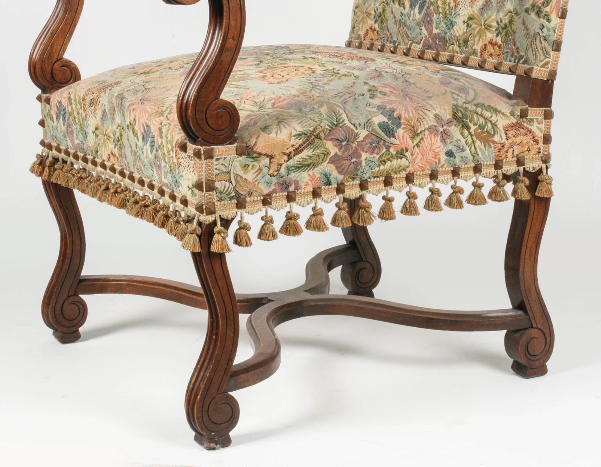 Upholstery 19th Century French Armchair Louis XIV Style