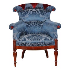 19th Century French Armchair Upholstered Lounge Chair