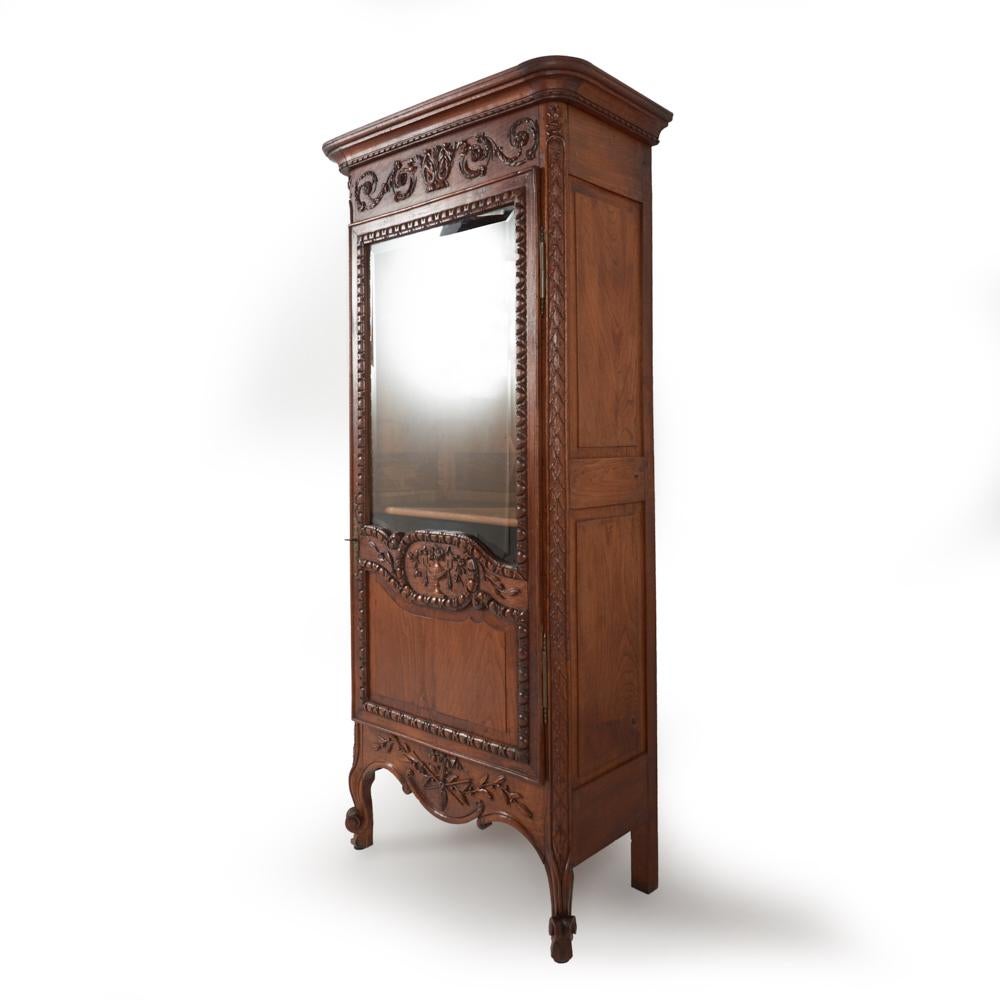 Carved 19th Century French Armoire from Brittany