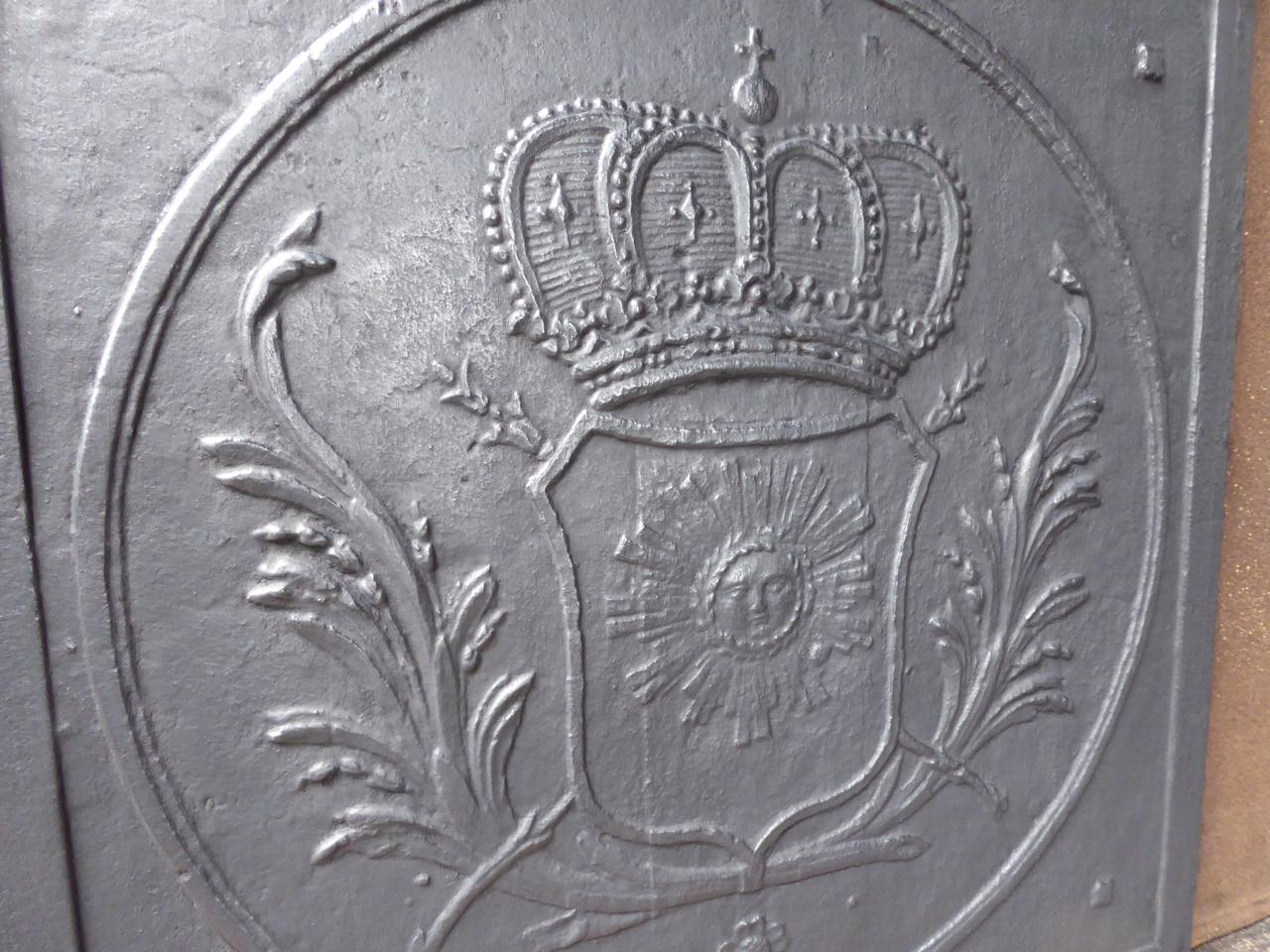 Iron 19th Century French 'Arms of France' Fireback