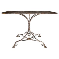 19th Century French Arras Iron Garden Table