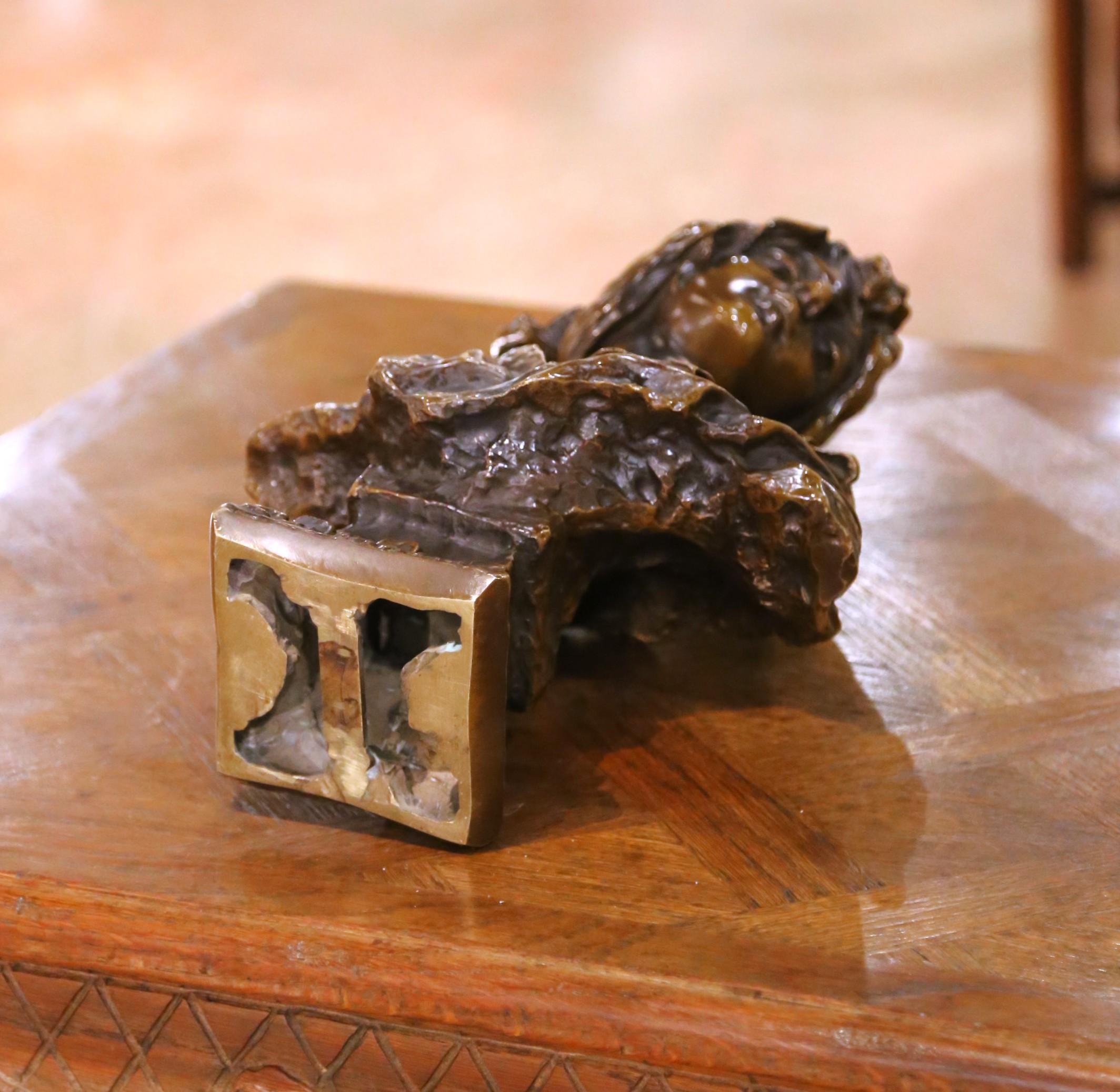 Busto in bronzo Art Nouveau francese del XIX secolo 