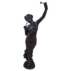 19th Century French Art Nouveau Bronze Sculpture by A De Manneville