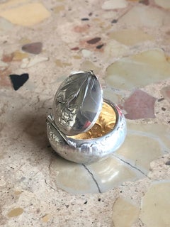 19th Century French Art Nouveau Sterling Silver Tobacco or Pill Box