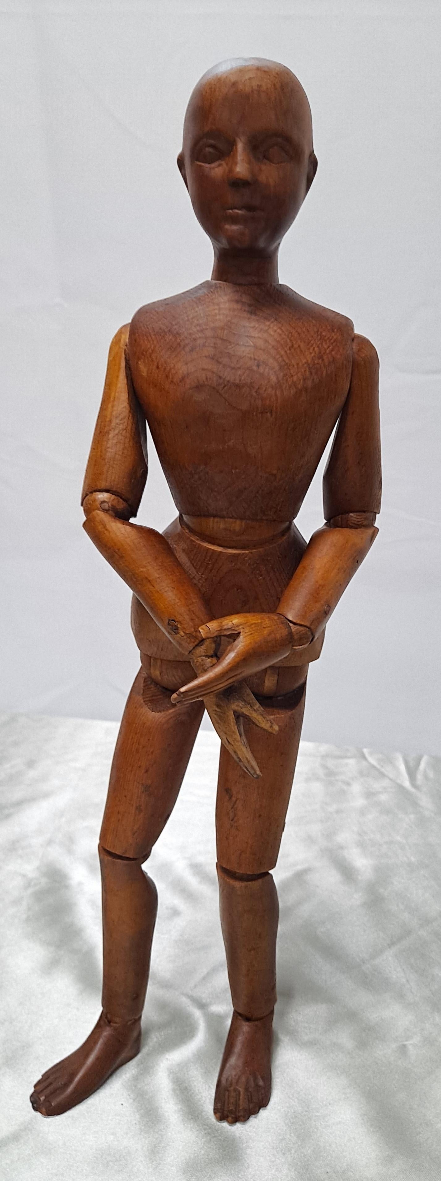 Walnut 19th Century French Articulated Mannequin For Sale