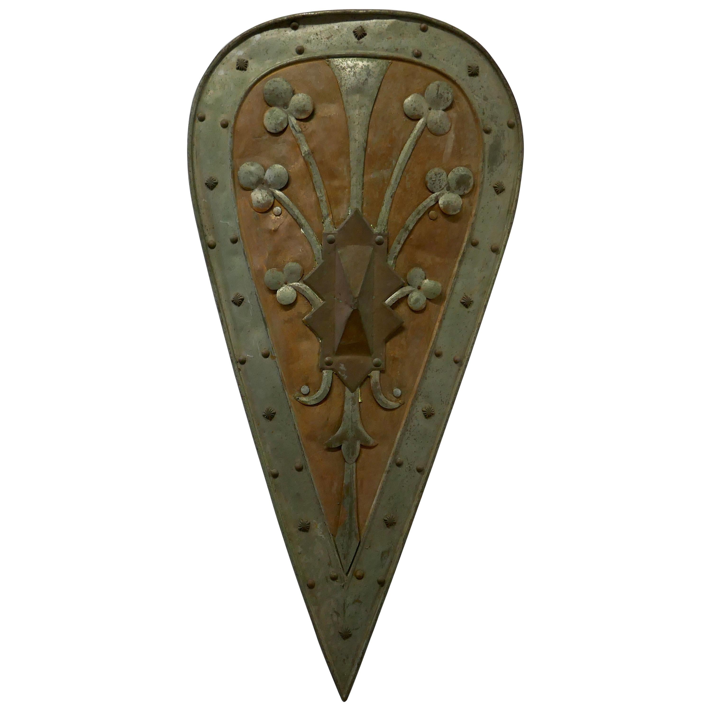 19th Century French Arts & Crafts Handmade Kite Shield