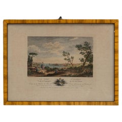 19th Century French Artwork With Wooden Frame