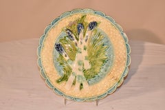 19th Century French Asparagus Plate