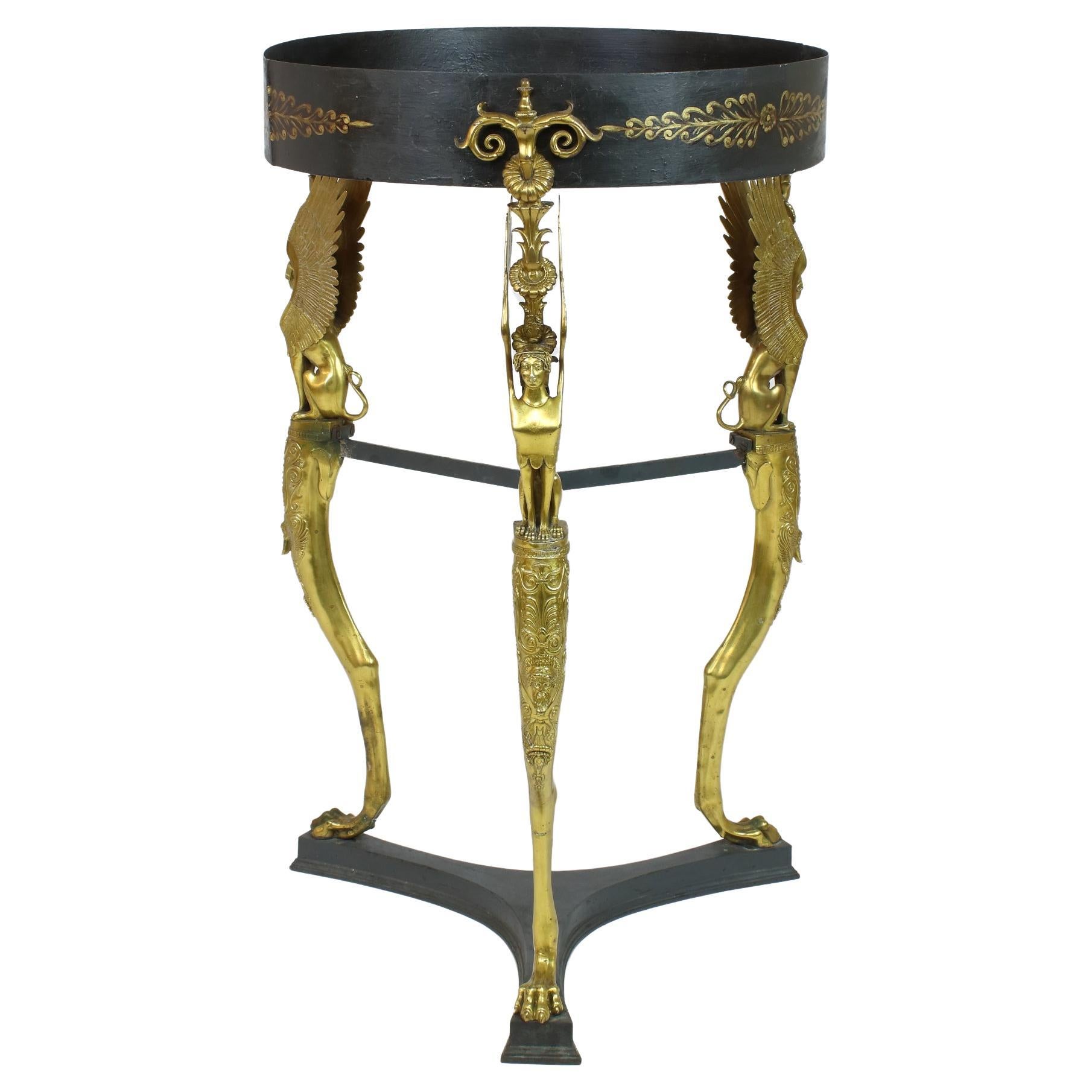 19th Century French Attr. Barbedienne Grand Tour "Isis Tripod" or Planter For Sale
