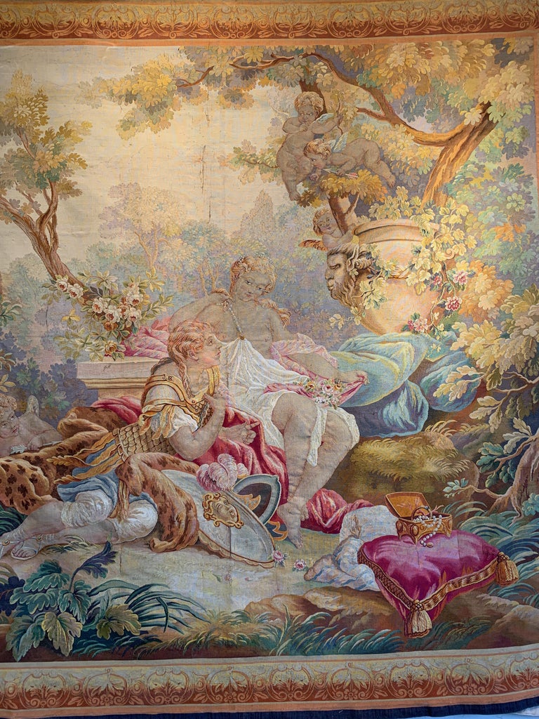 19th Century French Aubusson Allegorical Wall Tapestry at 1stDibs