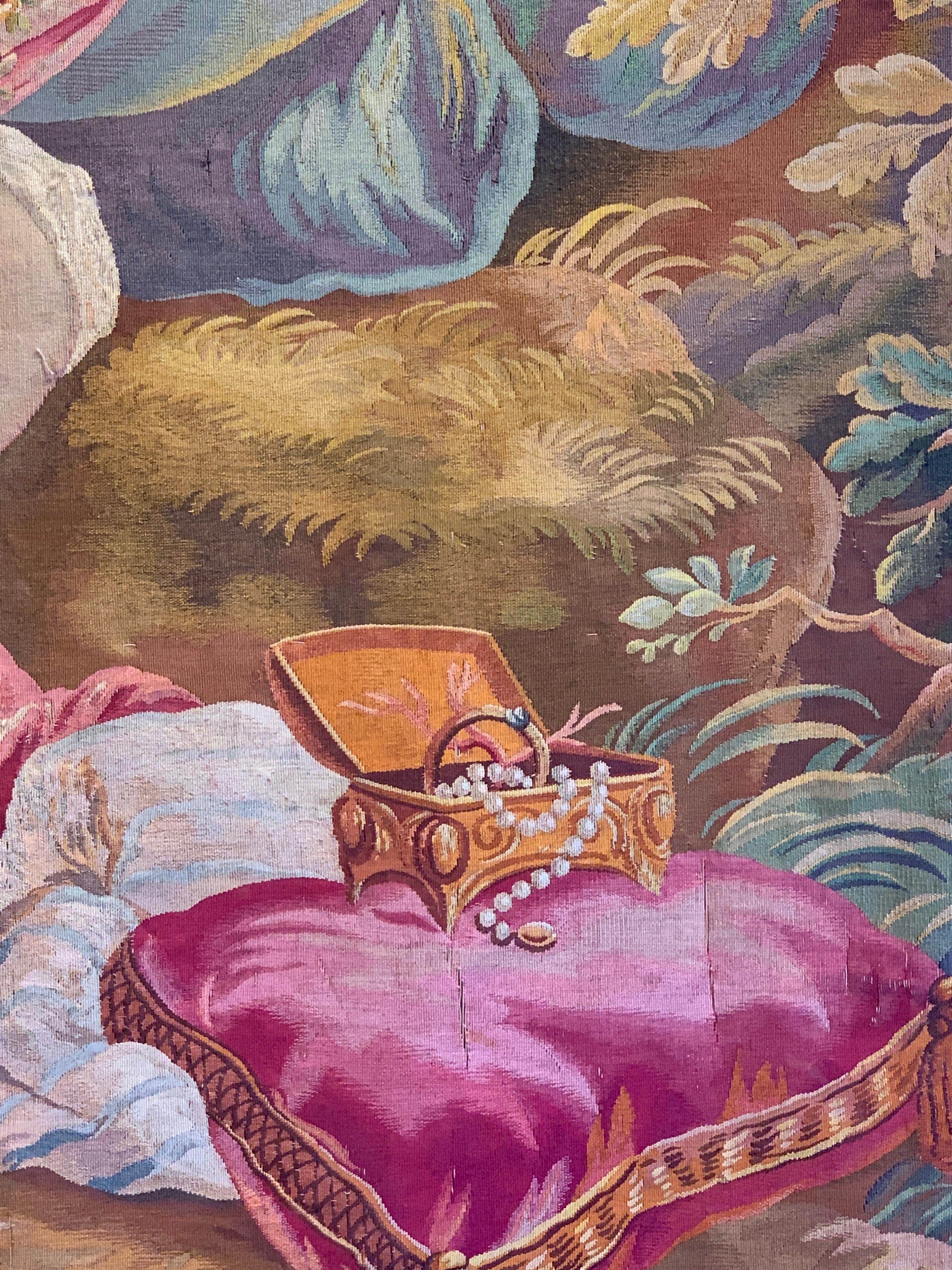 Wool 19th Century French Aubusson Allegorical Wall Tapestry
